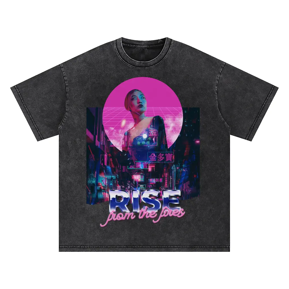 80 S Runner Oversized Acid Wash T-shirt