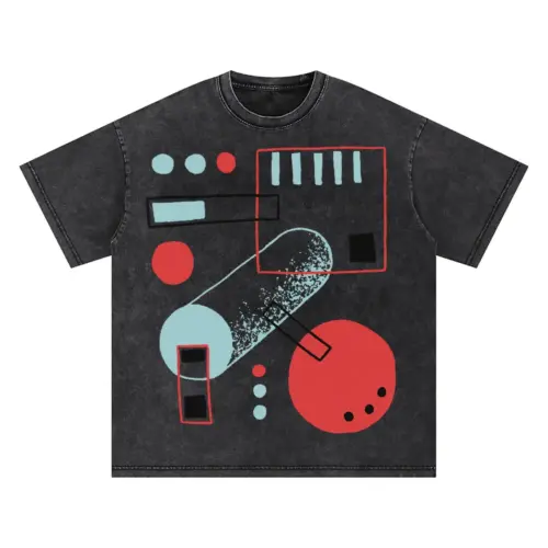 Abstract Organic C Oversized Acid Wash T-shirt