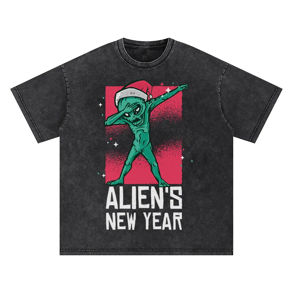Alien Dab Oversized Acid Wash T-shirt