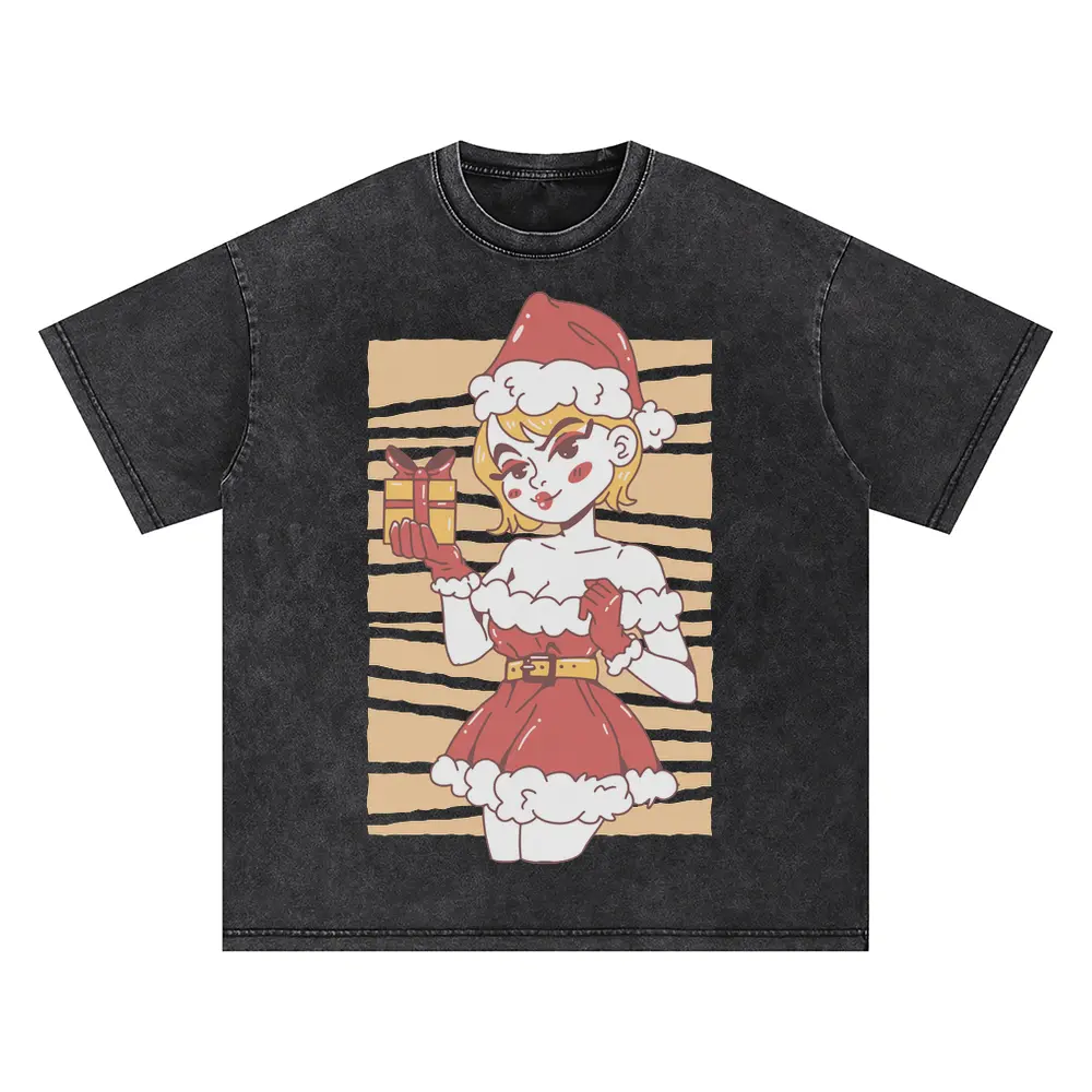 Blondesexysanta Oversized Acid Wash T-shirt
