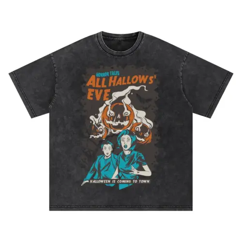 Allhallow Eve Oversized Acid Wash T-shirt