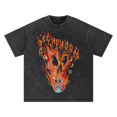 Arsonphobia Oversized Acid Wash T-shirt