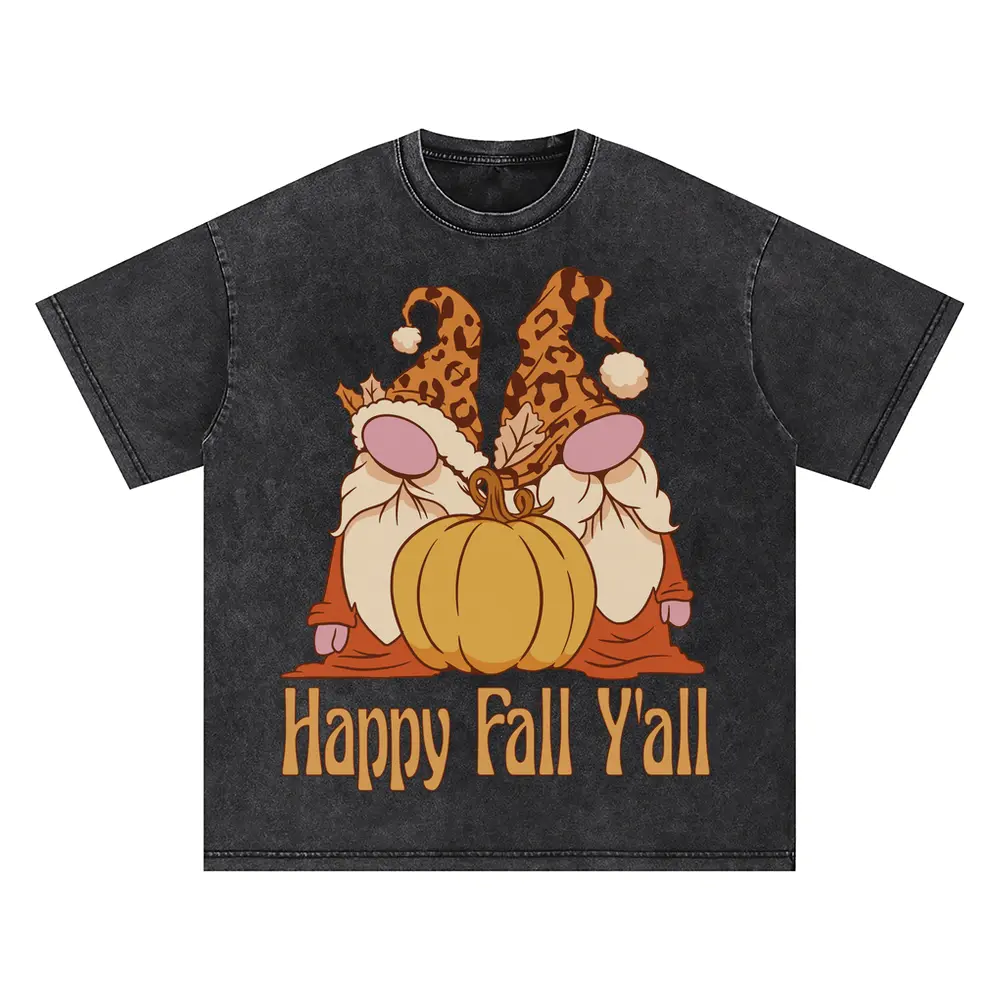 Autumngnomes Oversized Acid Wash T-shirt