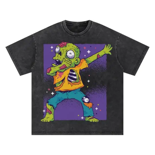 Zombie Dab 0 Hq Oversized Acid Wash T-shirt