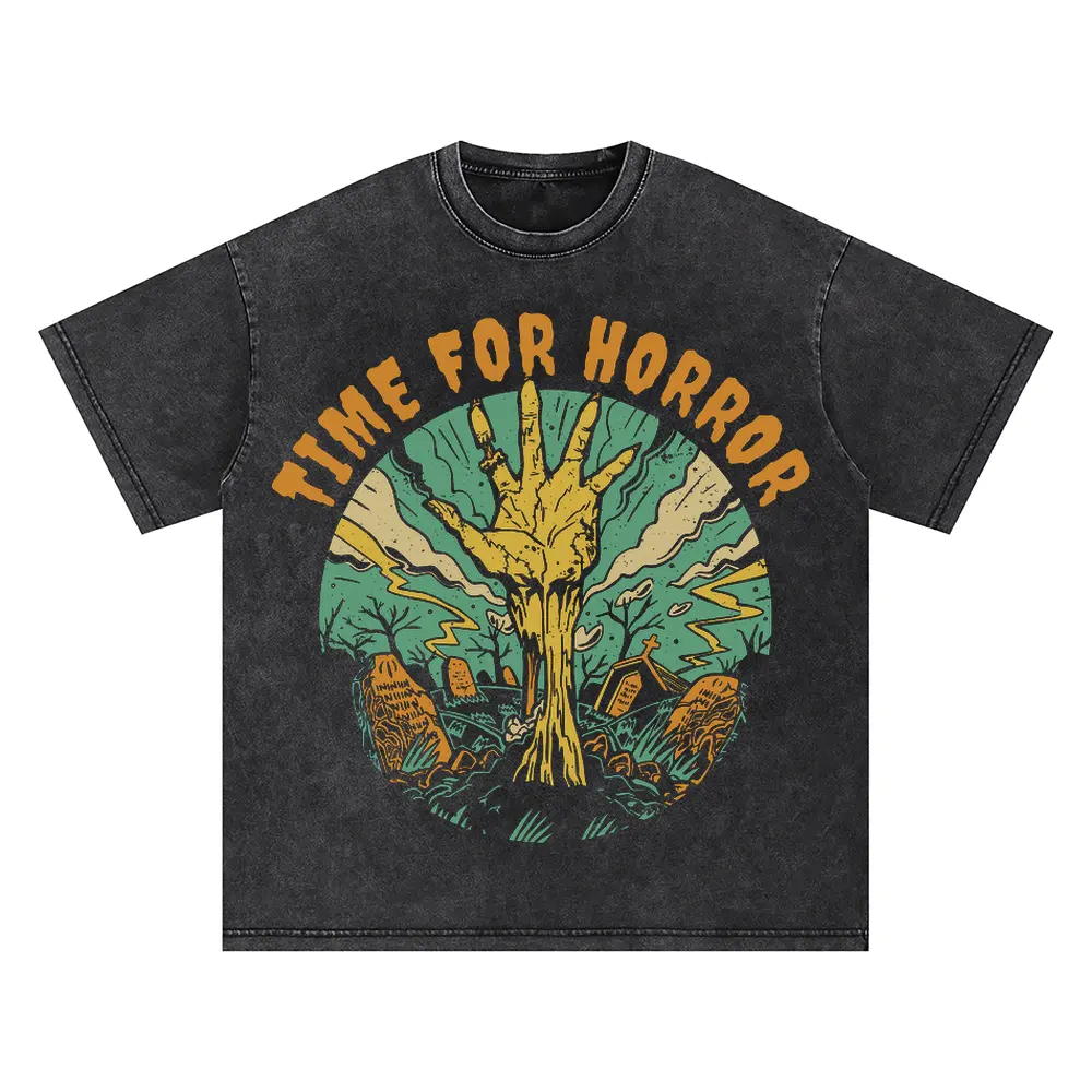 Zombie Hand Oversized Acid Wash T-shirt