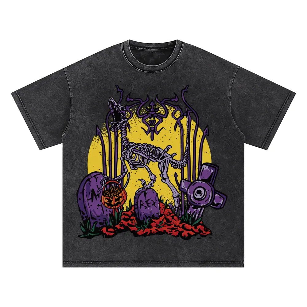 Zombie Trex Oversized Acid Wash T-shirt