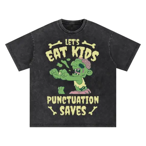 Zombieeatkids Oversized Acid Wash T-shirt
