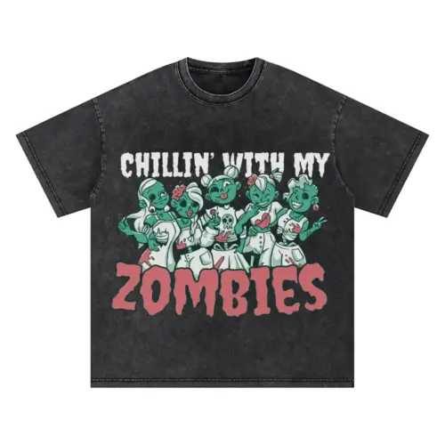 Zombiebesties Oversized Acid Wash T-shirt