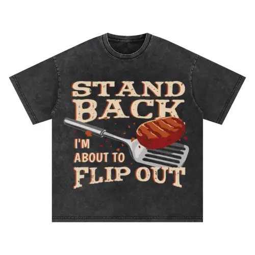 About To Flip Out Oversized Acid Wash T-shirt