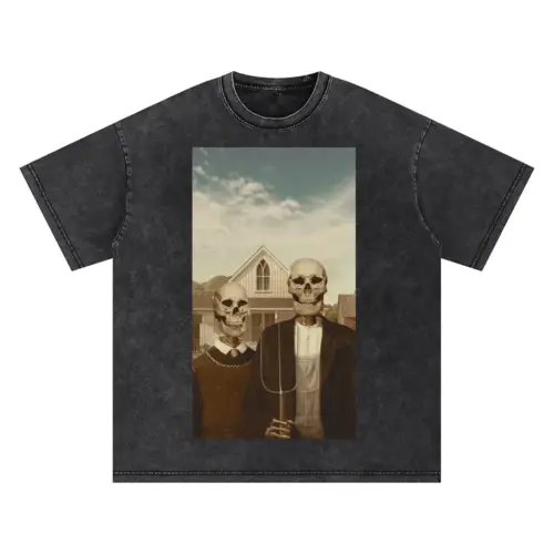 American Gothic Phonecase A Oversized Acid Wash T-shirt