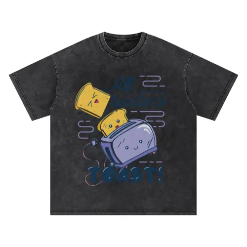 All Toasters Toast Oversized Acid Wash T-shirt