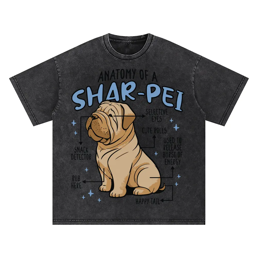 Anatomyofasharpei Vex Oversized Acid Wash T-shirt