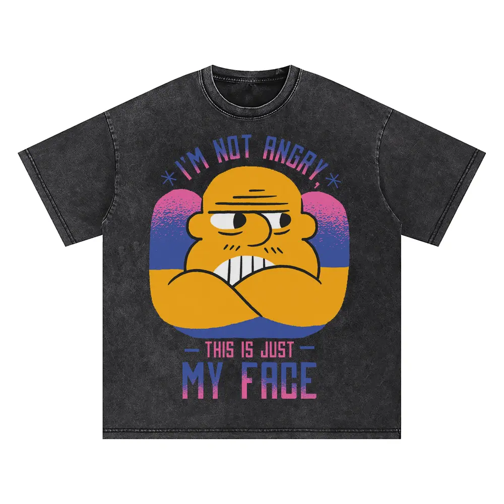 Angryman Oversized Acid Wash T-shirt