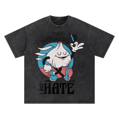 Antisocial 07 Si Oversized Acid Wash T-shirt