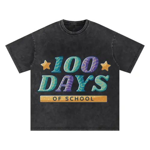100 Days A Oversized Acid Wash T-shirt