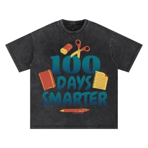 100 Days Oversized Acid Wash T-shirt