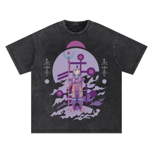Alien Invasion B Oversized Acid Wash T-shirt