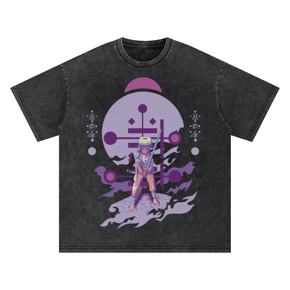 Alien Invasion Oversized Acid Wash T-shirt