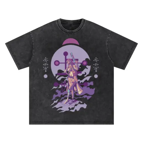 Alien Invasion G Oversized Acid Wash T-shirt