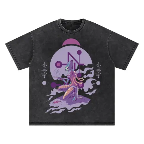 Alien Invasion I Oversized Acid Wash T-shirt