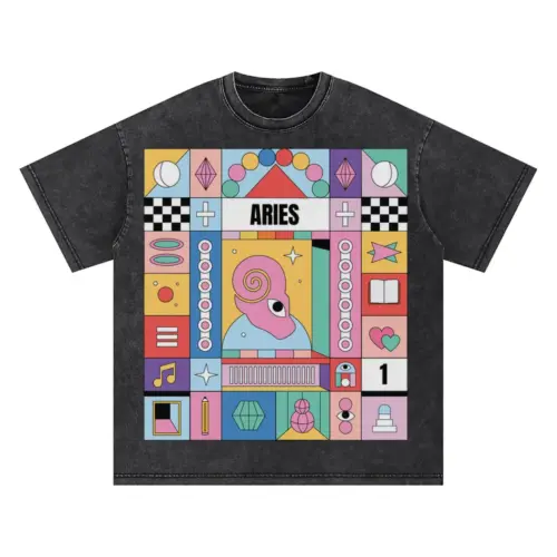 Aries Si Oversized Acid Wash T-shirt
