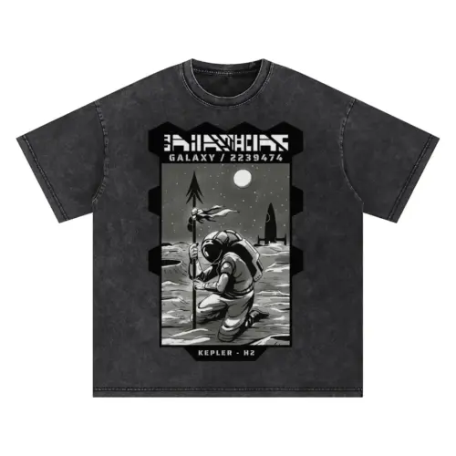 Astronauts E Oversized Acid Wash T-shirt