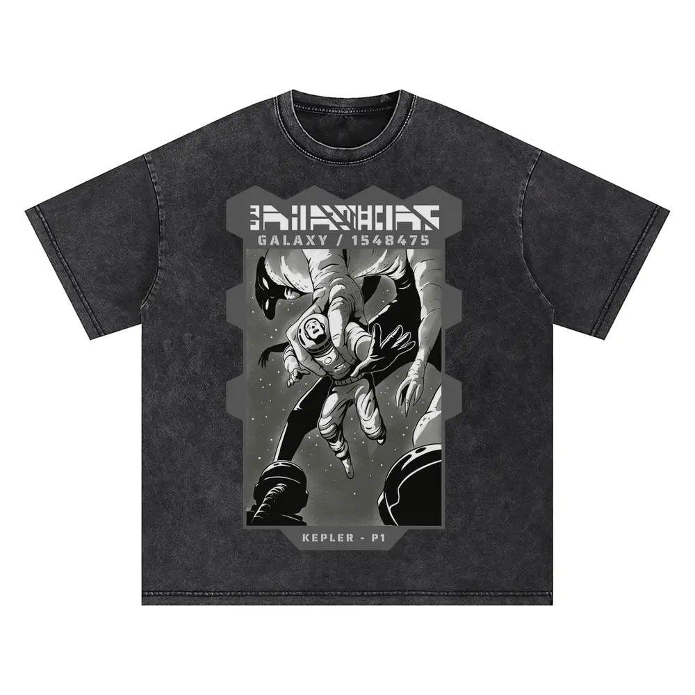 Astronauts C Oversized Acid Wash T-shirt