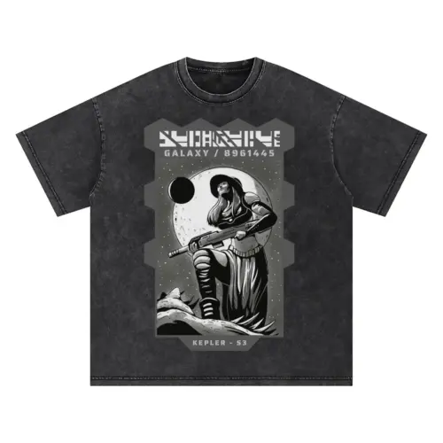 Astronauts B Oversized Acid Wash T-shirt