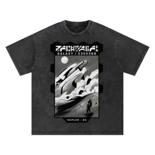 Astronauts F Oversized Acid Wash T-shirt