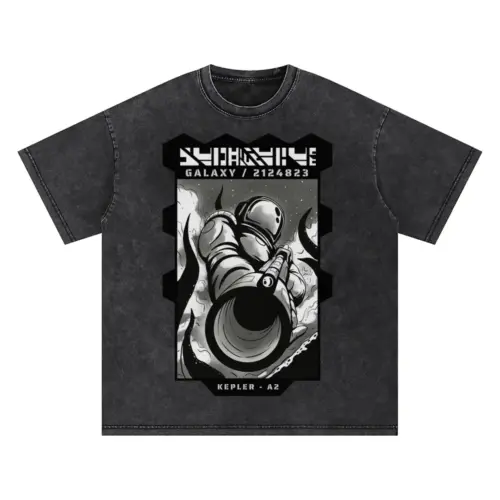 Astronauts K Oversized Acid Wash T-shirt
