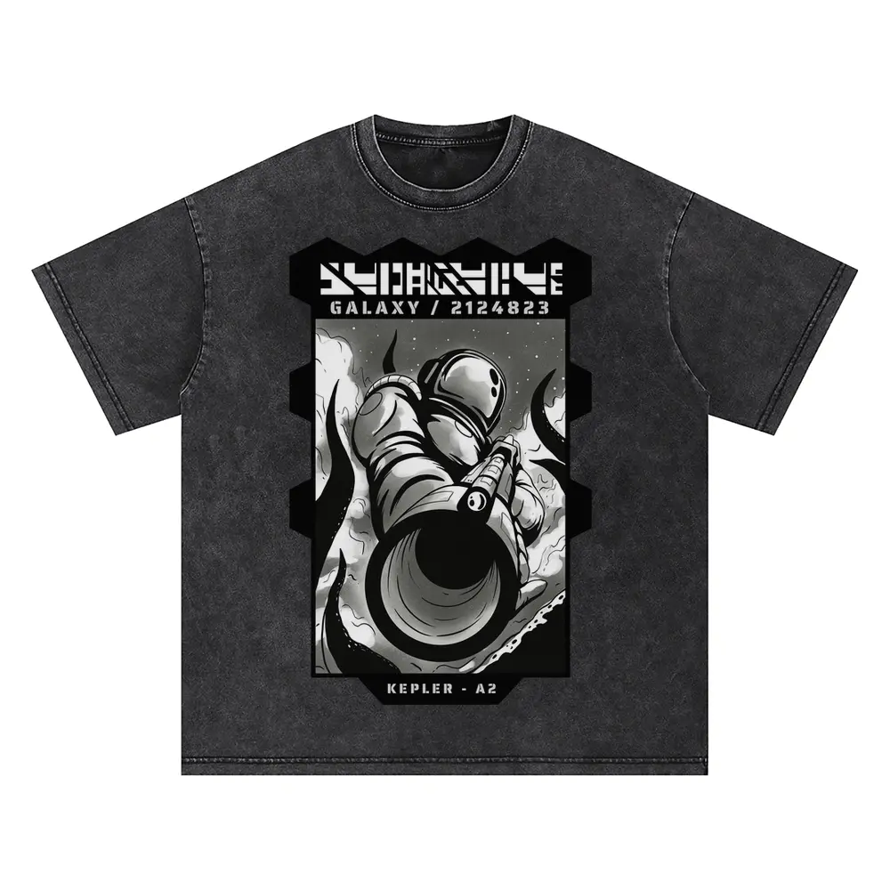 Astronauts K Oversized Acid Wash T-shirt