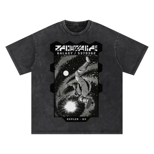 Astronauts H Oversized Acid Wash T-shirt