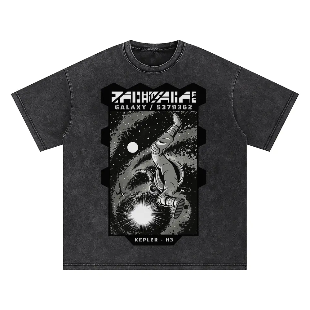 Astronauts H Oversized Acid Wash T-shirt