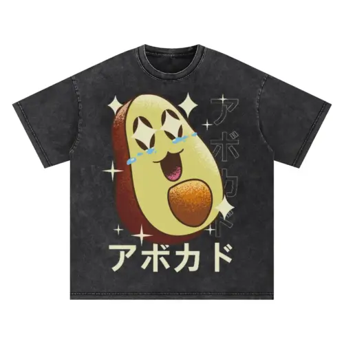Avocadocrazykawaii Oversized Acid Wash T-shirt
