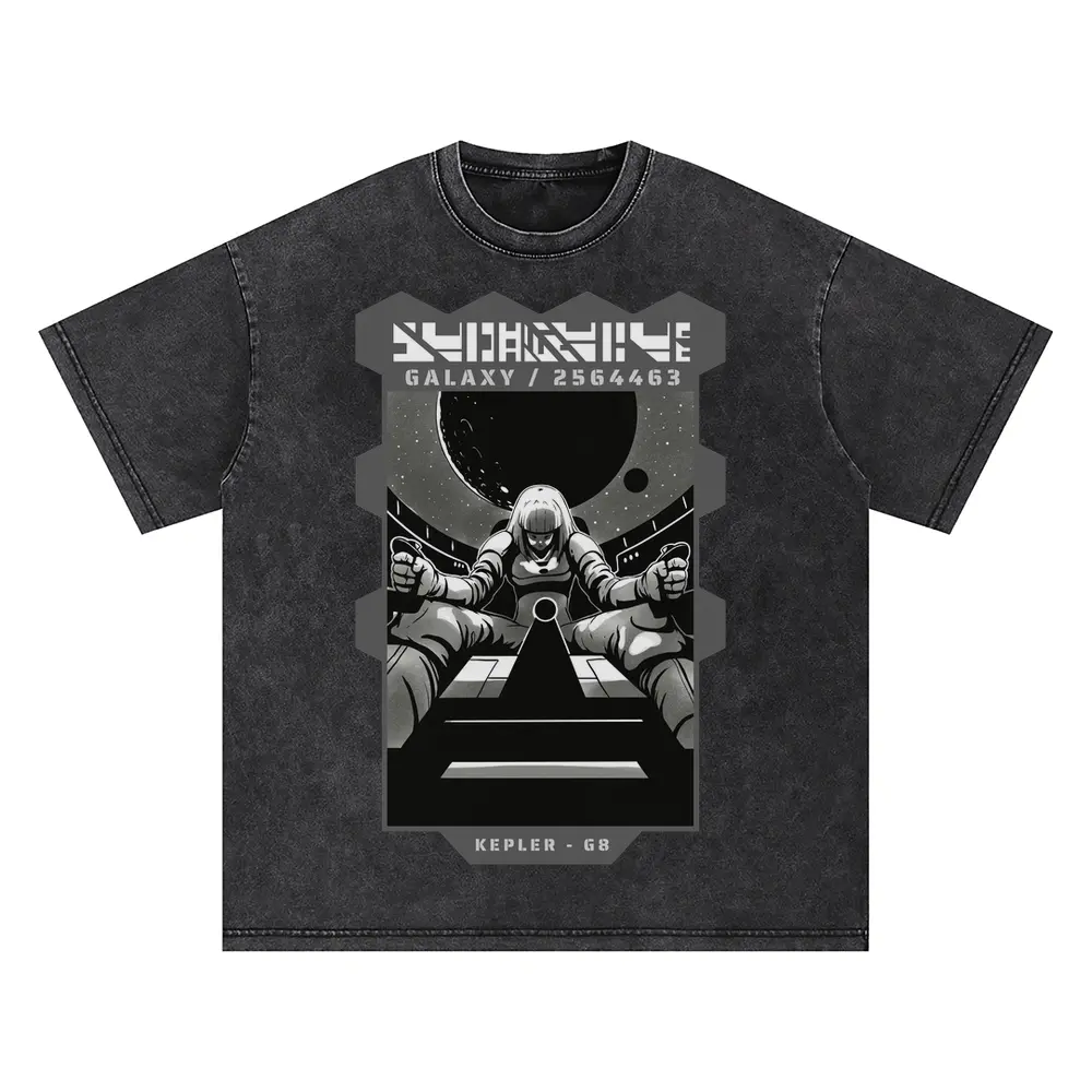 Astronauts G Oversized Acid Wash T-shirt