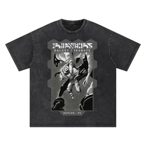 Astronauts Oversized Acid Wash T-shirt