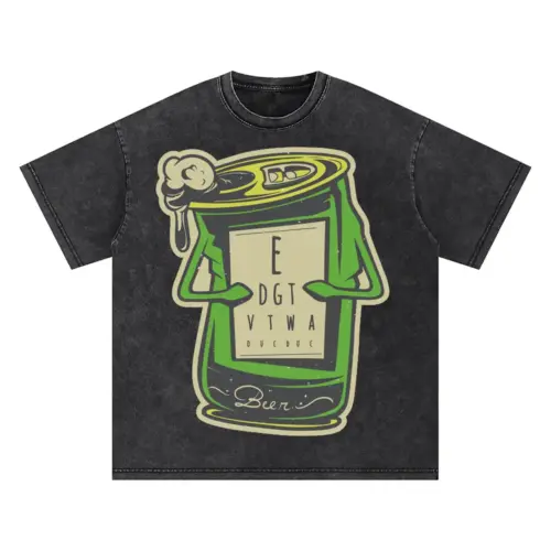 Beeroptometrictest Oversized Acid Wash T-shirt