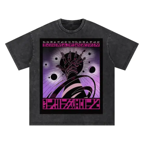 Beings Hands B Oversized Acid Wash T-shirt