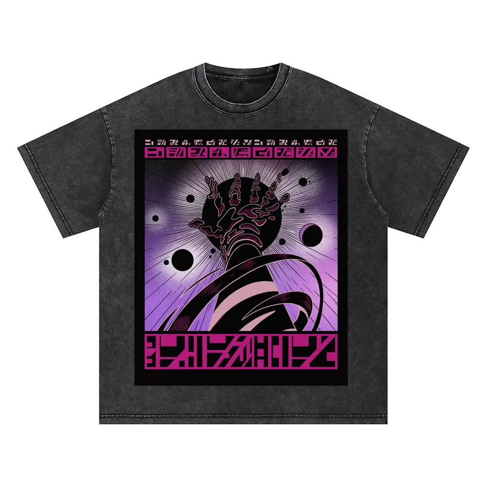 Beings Hands B Oversized Acid Wash T-shirt