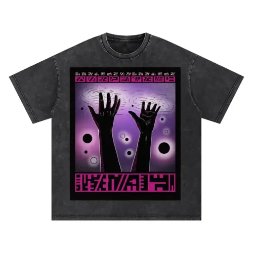 Beings Hands C Oversized Acid Wash T-shirt