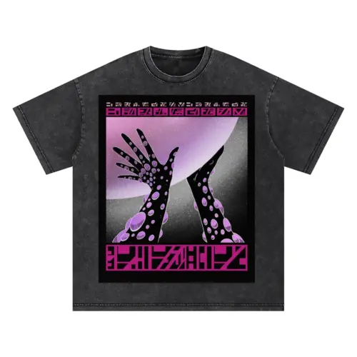 Beings Hands E Oversized Acid Wash T-shirt