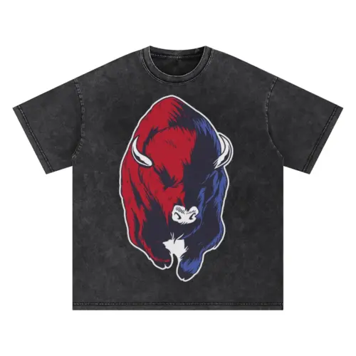 Bison Oversized Acid Wash T-shirt