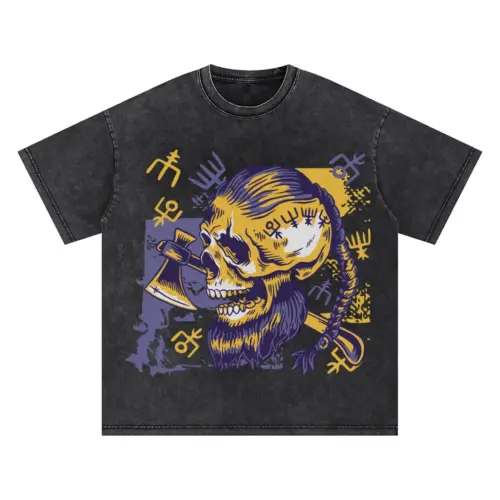 Mug Skullviking Oversized Acid Wash T-shirt