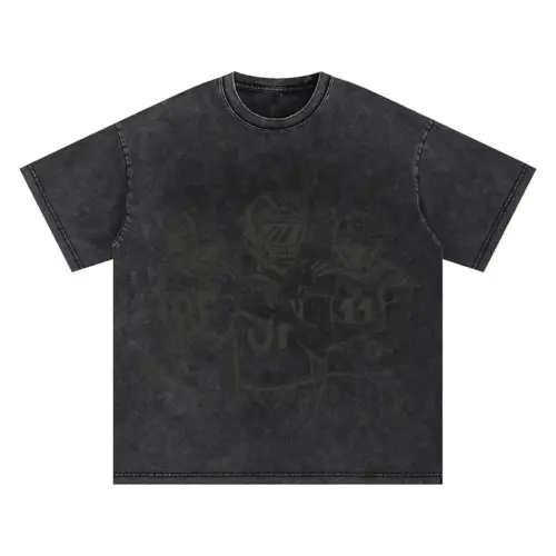 American Football Ink Oversized Acid Wash T-shirt
