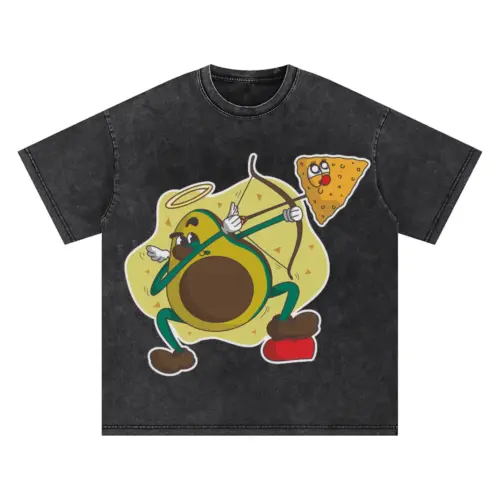 Avocado Cupid Oversized Acid Wash T-shirt