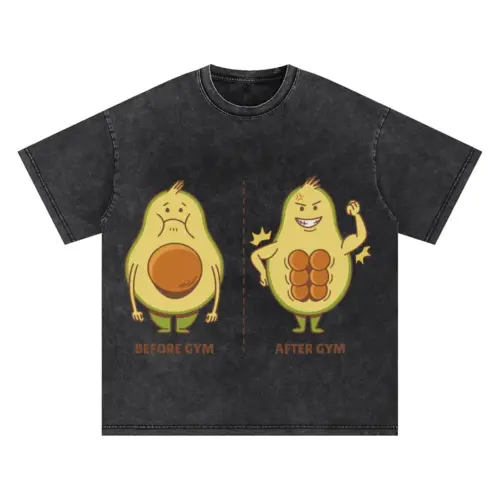 Avocado Gym Oversized Acid Wash T-shirt