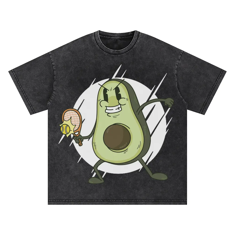 Avocado Tennis Oversized Acid Wash T-shirt