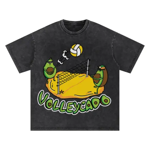 Avocado Volley Oversized Acid Wash T-shirt