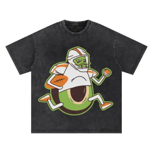 Avocadofootball Oversized Acid Wash T-shirt