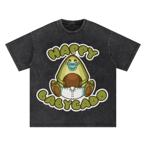 Baby Avocado Oversized Acid Wash T-shirt